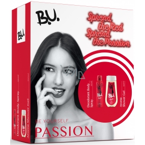 B.U. Passion deodorant sprej pro ženy 150 ml + sprchový gel 250 ml, kosmetická sada