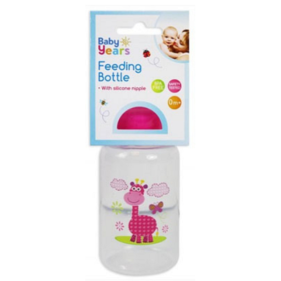 First Steps Safari 0+ kojenecká láhev Žirafa růžová 150 ml