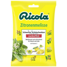 Ricola Zitronenmelisse - Meduňka švýcarské bylinné bonbóny bez cukru s vitamínem C z 13 bylin 75 g