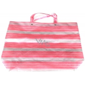Plastic Nova Taška nákupní PVC pruhovaná, velká 42 x 55 cm 20 kg