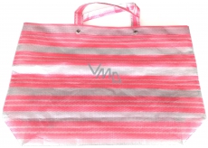 Plastic Nova Taška nákupní PVC pruhovaná, velká 42 x 55 cm 20 kg