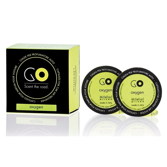 Millefiori Milano Go Oxygen vůně do auta náhradní náplň, voní až 2 měsíce 2 x 13 g