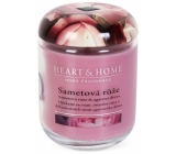 Heart & Home Sametová růže Sojová vonná svíčka střední hoří až 30 hodin 115 g