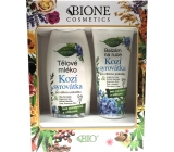 Bione Cosmetics Kozí syrovátka tělové mléko pro citlivou pokožku 500 ml + balzám na ruce 205 ml, kosmetická sada