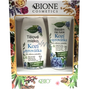 Bione Cosmetics Kozí syrovátka tělové mléko pro citlivou pokožku 500 ml + balzám na ruce 205 ml, kosmetická sada