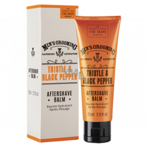 Scottish Fine Soaps Černý pepř a ostropestřec zklidňující a hydratační balzám po holení pro muže 75 ml