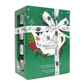 English Tea Shop Bio Zelená vánoční 12 kusů pyramidek sypaného čaje, 4 příchutě, 24 g dárková sada