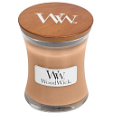 WoodWick Golden Milk - Zlaté mléko vonná svíčka s dřevěným knotem a víčkem sklo malá 85 g