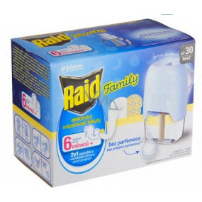 Raid Family elektrický odpařovač s tekutou náplní proti komárům 30 nocí 21 ml