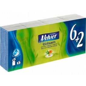 Velvet Balsam hygienické kapesníky 4 vrstvé 8 x 10 kusů