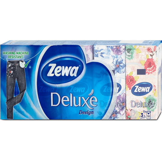 Zewa Deluxe Design papírové kapesníky 10 x 10 kusů