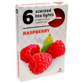 Tea Lights Raspberry vonné čajové svíčky 6 kusů