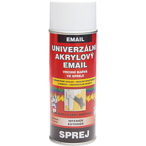 BALSPREJ vrchní univerzální akrylová barva ve spreji, RAL 9003 signální bílá, 400 ml