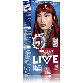 Schwarzkopf Live Ultra Brights semi-permanentní barva na vlasy 026 Temná červená 50ml
