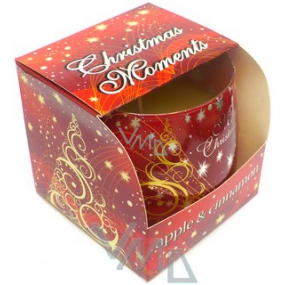 Candles Christmas Moments Apple & Cinnamon vonná svíčka ve skle 100 g