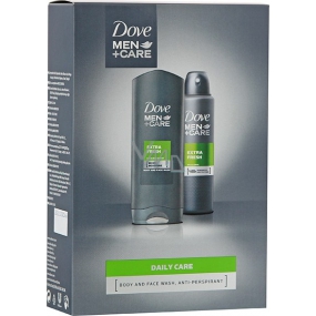 Dove Men + Care FM Extra Fresh sprchový gel 250 ml + deodorant sprej pro muže 150 ml, kosmetická sada