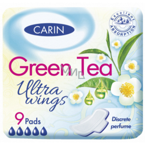 Carin Ultra Wings Green Tea hygienické vložky 9 kusů
