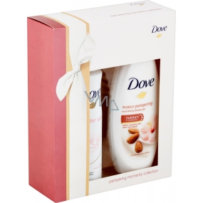 Dove Purely Pampering vyživující sprchový gel SG 250 ml + Powder Soft antiperspirant sprej 150 ml, kosmetická sada