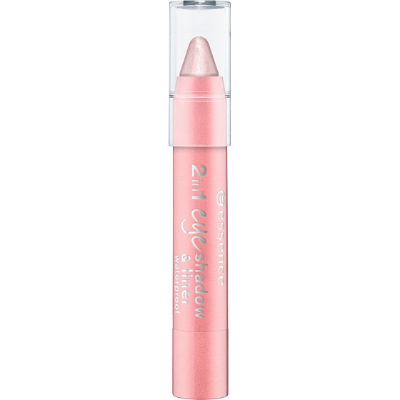 Essence 2in1 Eyeshadow & Liner voděodolné oční stíny a linky 07 Rosy Happiness 3,5 g
