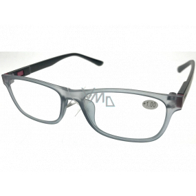 Berkeley Čtecí dioptrické brýle +1,0 plast šedé, černé postranice 1 kus MC2184