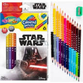 Colorino Pastelky trojhranné Star Wars oboustranné 24 barev