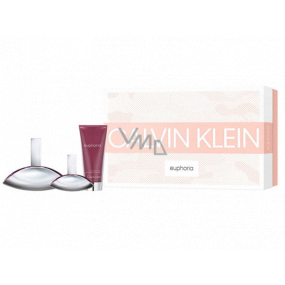 Calvin Klein Euphoria parfémovaná voda pro ženy 100 ml + parfémovaná voda 30 ml + tělové mléko 100 ml, dárková sada pro ženy