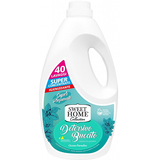 Sweet Home Ocean Paradise - Mořský vánek prací gel na bílé i barevné prádlo 40 dávek 2 l