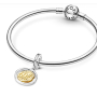 Charm Sterlingové stříbro 925 Harry Potter - 9 a 3/4, Hedvika, otáčecí přívěsek na náramek