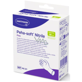 Hartmann Peha-soft Fino Nitril jednorázové ochranné rukavice, velikost M 10 kusů