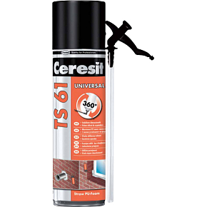 Ceresit TS 61 trubičková PU montážní pěna, 500 ml Ceresit TS 61 trubičková PU montážní pěna, 500 ml