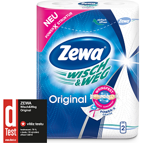 Zewa Wisch & Weg Original 2vrstvé papírové utěrky, 2 × 45 útržků