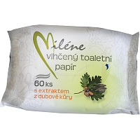 Miléne vlhčený toaletní papír s extraktem z dubové kůry 60 ks