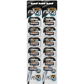 BIC Flex 4 pánské jednorázové holicí strojky, závesná karta 10 ks BIC Flex 4 pánské jednorázové holicí strojky, závesná karta 10 ks
