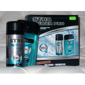 Str8 Power Pro Oxygen Burst deodorant sprej 150 ml + sprchový gel 250 ml, kosmetická sada