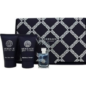 Versace pour Homme toaletní voda 5 ml + balzám po holení 25 ml + sprchový gel 25 ml, dárková sada