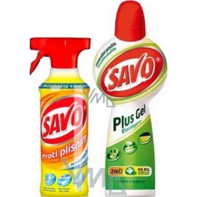 Savo Proti plísním koupelna 500 ml + Savo Plus Gel Eucalyptus 750 ml