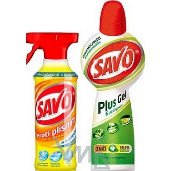 Savo Proti plísním koupelna 500 ml + Savo Plus Gel Eucalyptus 750 ml