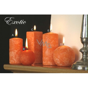 Lima Mramor Exotic vonná svíčka oranžová koule průměr 60 mm 1 kus