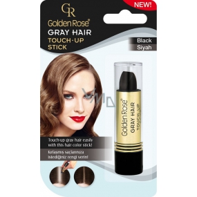 Golden Rose Gray Hair Touch-Up Stick barvící korektor na odrostlé a šedivé vlasy 01 Black 5,2 g