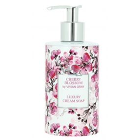 Vivian Gray Flowers Cherry luxusní tekuté mýdlo s dávkovačem 250 ml