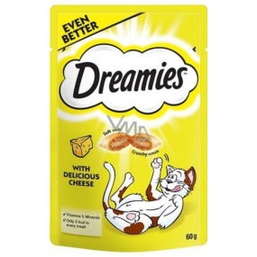 Dreamies Cat se sýrem doplňkové krmivo pro kočky 60 g