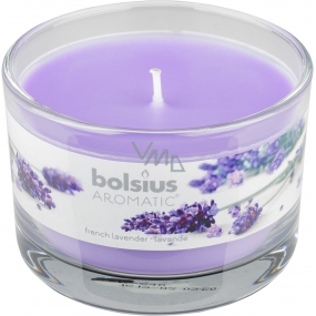 Bolsius Aromatic French Lavender - Francouzská Levandule vonná svíčka ve skle 90 x 65 mm 247 g doba hoření cca 30 hodin