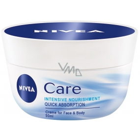 Nivea Care výživný denní krém na tvář, ruce a tělo 50 ml