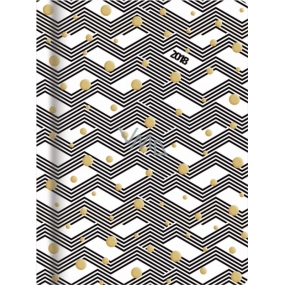 Albi Diář 2018 denní Černobílý s ražbou zlatý puntík 12,5 cm × 17 cm × 2,2 cm
