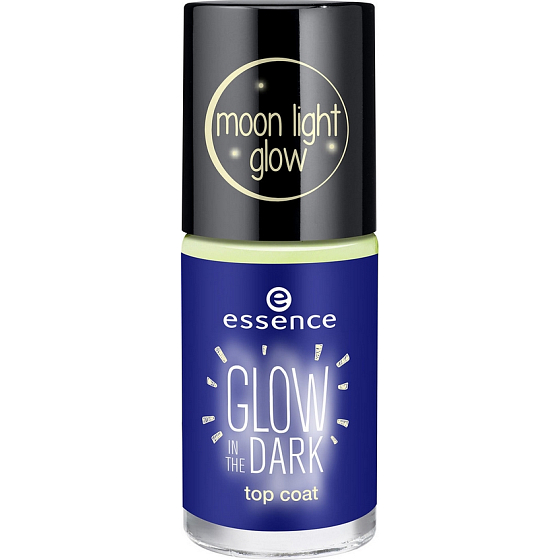 Essence Glow In The Dark Top Coat krycí lak na nehty 36 Girl on the Moon 8 ml