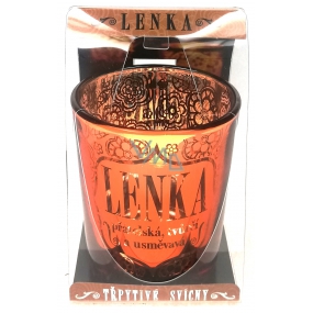 Albi Třpytivý svícen ze skla na čajovou svíčku LENKA, 7 cm