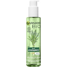 Garnier Bio Fresh Lemongrass Organický olej z citronové trávy a Aloe vera čisticí gel pro normální až smíšenou pleť dávkovač 150 ml