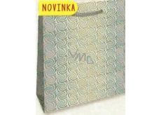 Nekupto Dárková papírová taška hologram 14 x 11 x 6,5 cm Stříbrná 123 02 THS