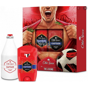 Old Spice Captain Football antiperspirant deodorant stick 50 ml + voda po holení 100 ml, kosmetická sada pro muže