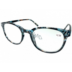 Berkeley Čtecí dioptrické brýle +2,5 plast mourovaté modro-zeleno-hnědé 1 kus MC2198